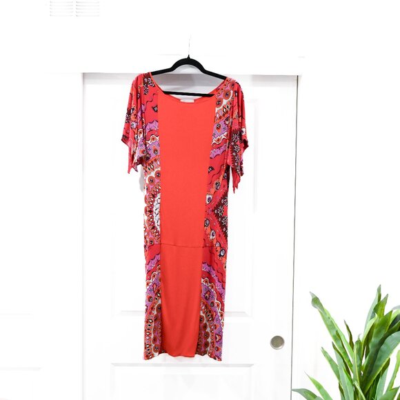 Emilio Pucci Size 6 Abstract Jersey Stretch Mini Dress - Picture 7 of 8